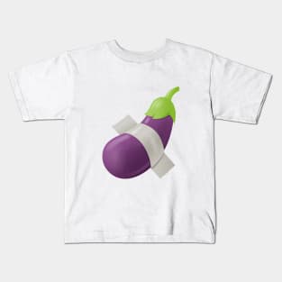 Duct Tape Eggplant Kids T-Shirt